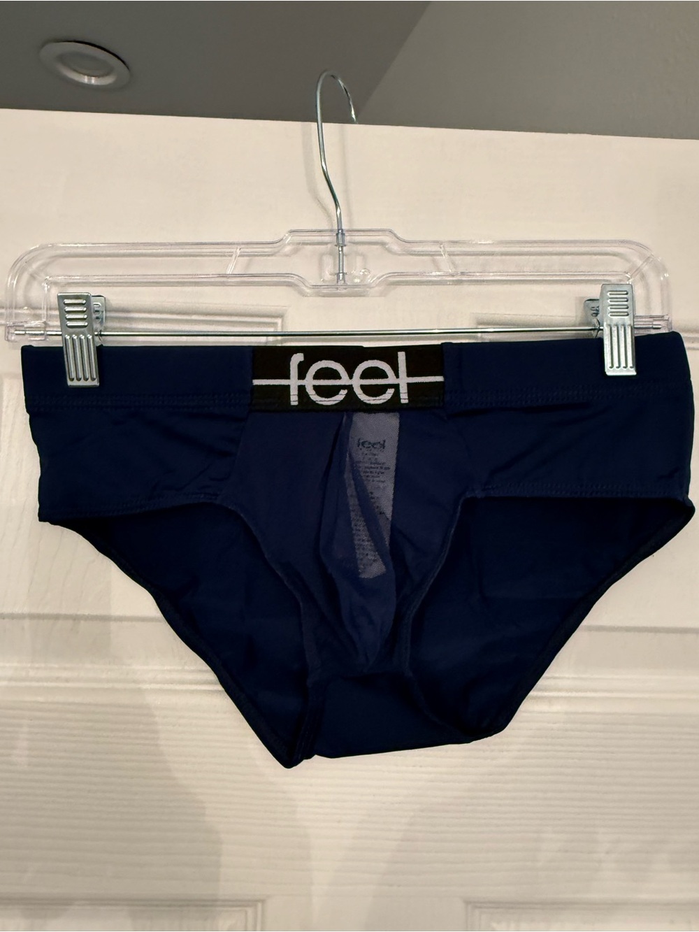 Feel Men's Briefs - Navy Mesh Size M
